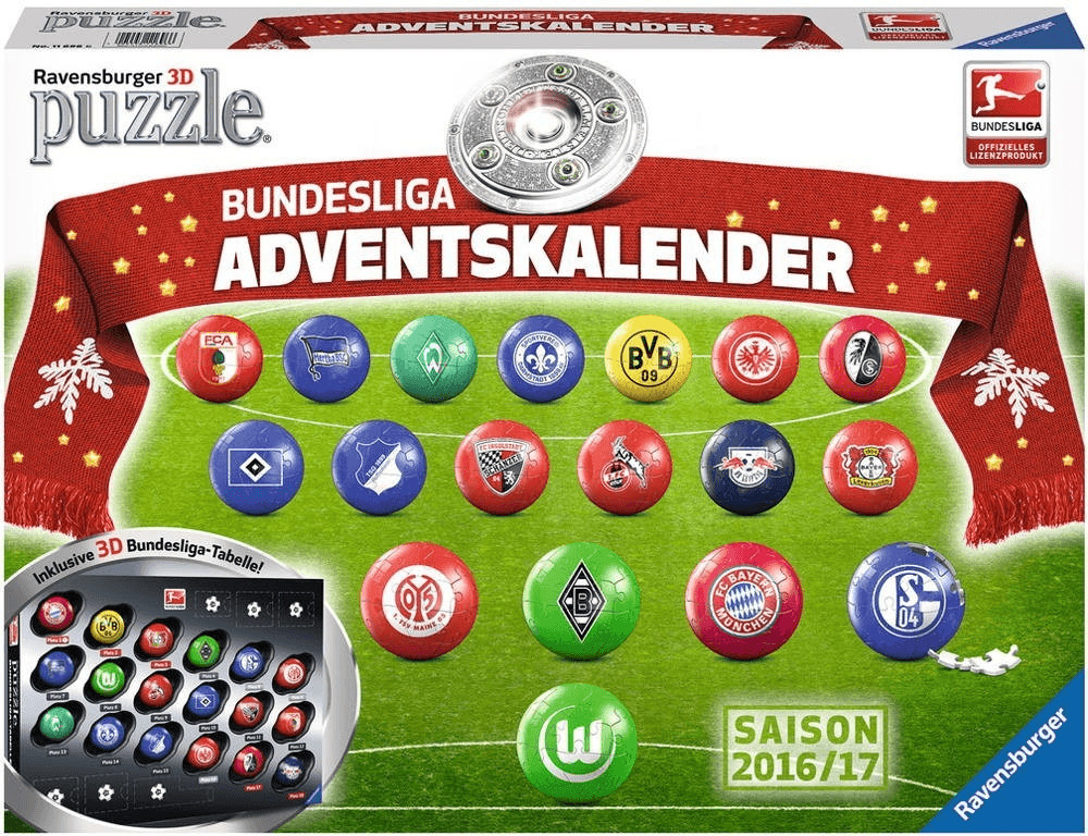 Ravensburger Puzzle 3D Calendrier de l'Avent Bundesliga 2016/17