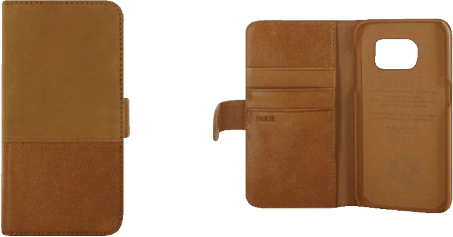 holdit Selected Wallet Case Suede (Galaxy S7) brown