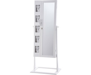 Schmuckschrank Bonita weiß Schmuck Spiegelschrank Bilderrahmen Standspiegel