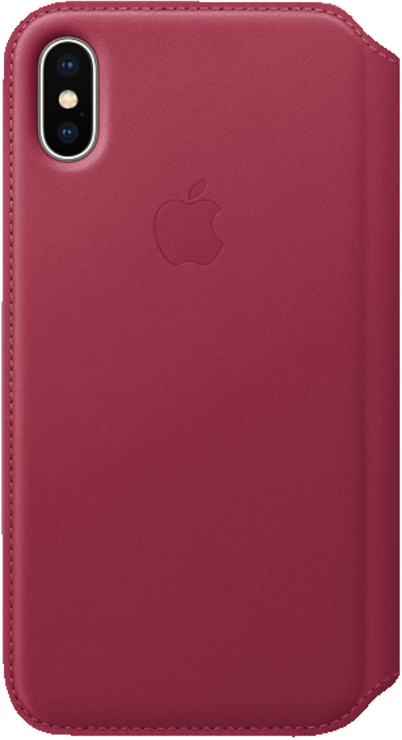 Apple Étui folio cuir (iPhone X) fruits rouges