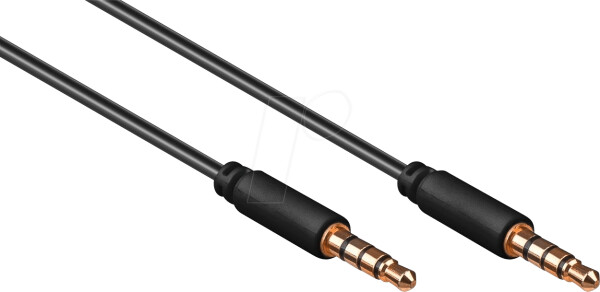 Goobay Verbindungskabel - Klinke 3,5 mm-Stecker > Klinke 3,5 mm-Stecker (1,0 m), Bild 2