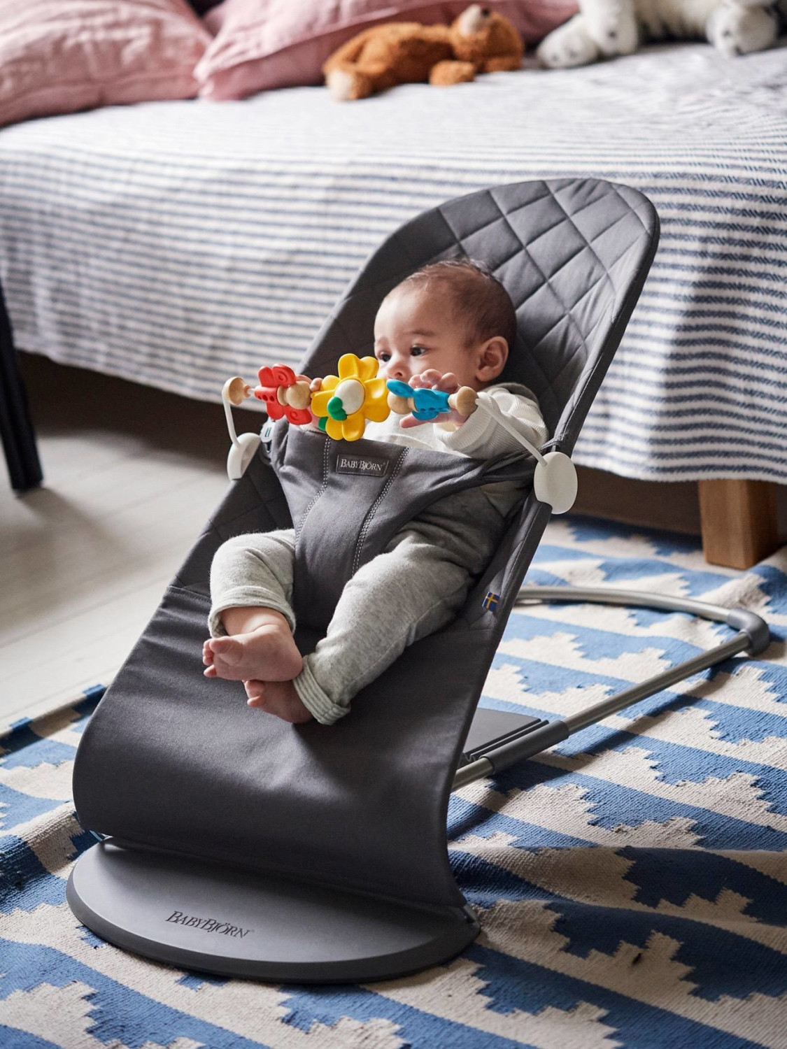 Chipolino transat bébé Velvet pliable arc de jeu bois look ceinture de  sécurité jusqu'à 9 kg
