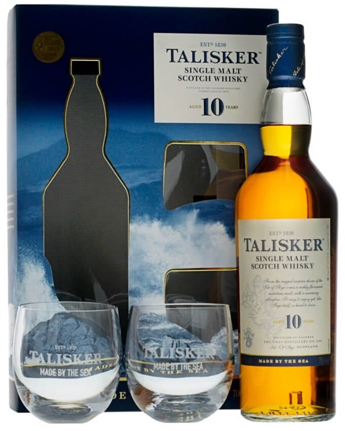 Talisker 10 ans avec 2 verres 0,7l 45,8 %