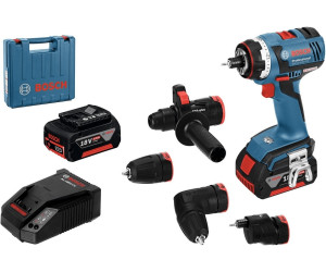 Bosch GSR 18 V EC FC2 (2 x 4,0 Ah + 4 Aufsätze + Ladegerät Bosch GSR 18 V EC FC2 (2 x 4,0 Ah + 4 Aufsätze + Ladegerät