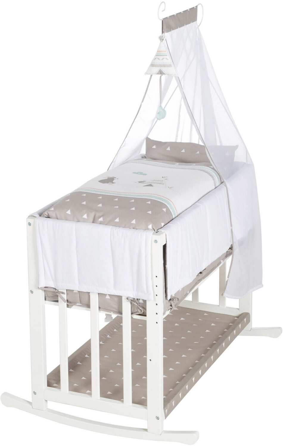 Roba Bassinet & co-sleeper 4 in 1 Indibär white