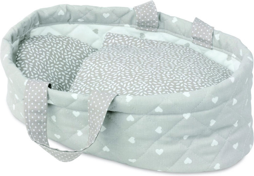 Petitcollin Couffin motif coeurs pour poupée 28 cm