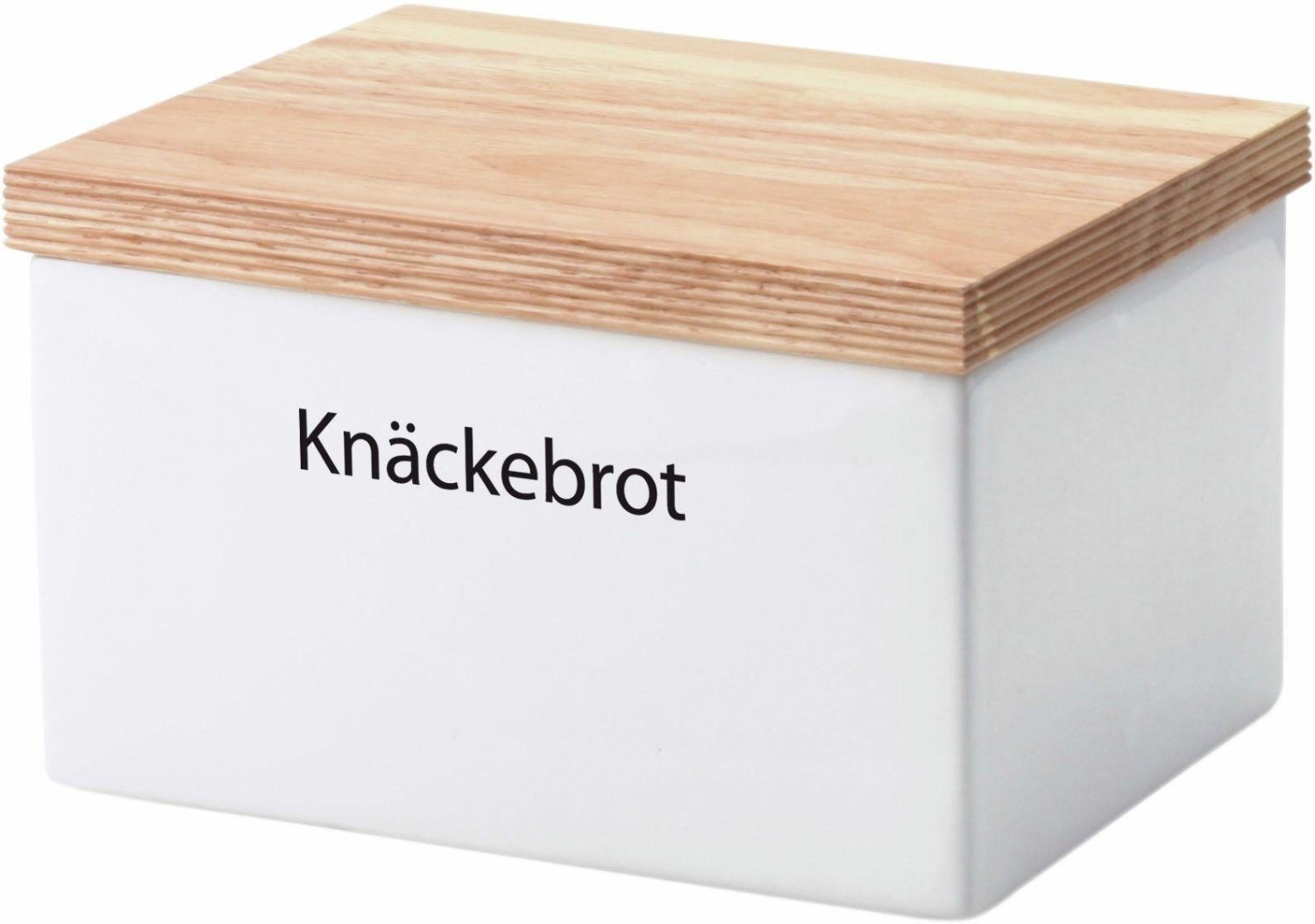 Continenta Storage jar with wooden lid 17.5 x 13.5 x 11 cm