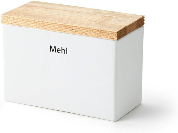 Continenta Storage jar with wooden lid 20 x 10 x 14.5 cm