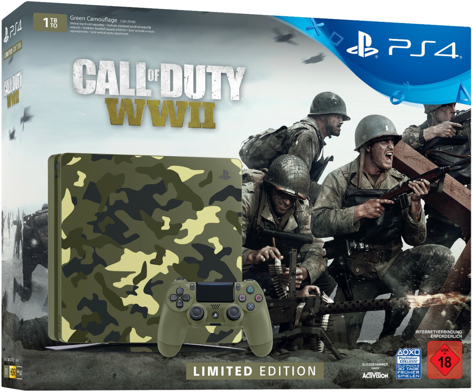 Sony PlayStation 4 (PS4) Slim 1TB - Call of Duty: WWII Limited Edition