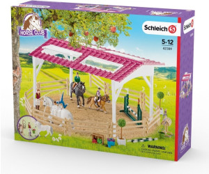 Schleich 42389 Horse Club Spielset Reitschule mit Reiterinnen und Pferden ... 