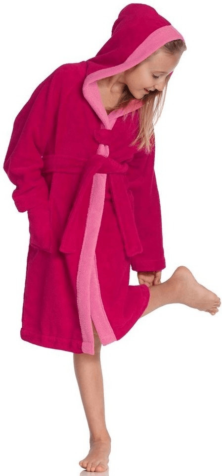 bademantel damen kurz rosa