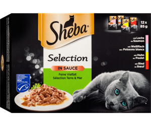 Sheba Sélection de 3 différents dômes de poisson ou viande (12 x