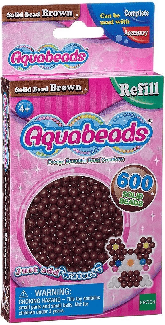 Aquabeads Recharge de 600 perles marrons