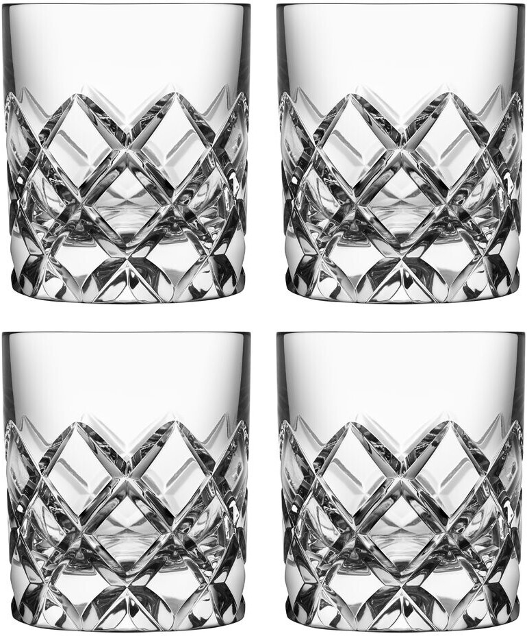 Peak Double Old Fashioned Whiskey Glass 34 cl, 4-Pack - Orrefors @  RoyalDesign