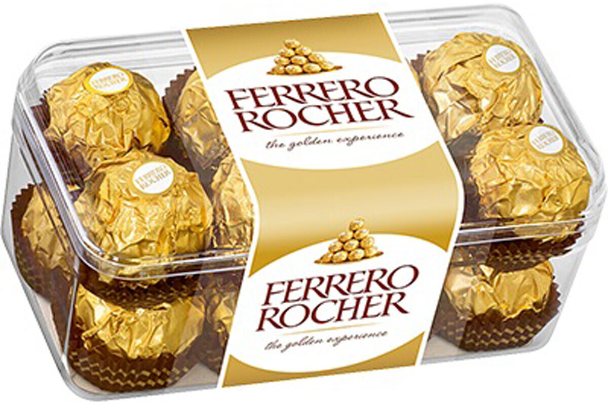 Rocher chocolat au lait noisettes FERRERO ROCHER la boîte de 30 rochers -  375g