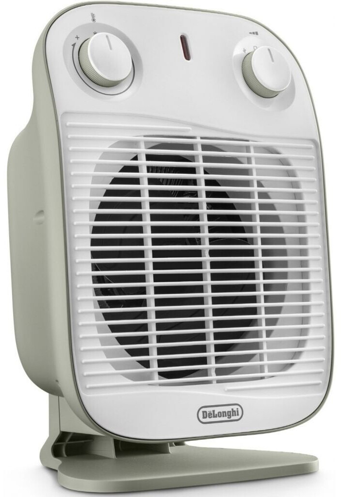 De'Longhi HFS50B20.GR Termoventilatore, Silenzioso E Leggero, 3 Livelli Di Potenza, Ventilazione Estiva, Protezione Antigoccia, Maniglia, Dispositivo Di Sicurezza, Luce, Protezione Antigelo, Verde