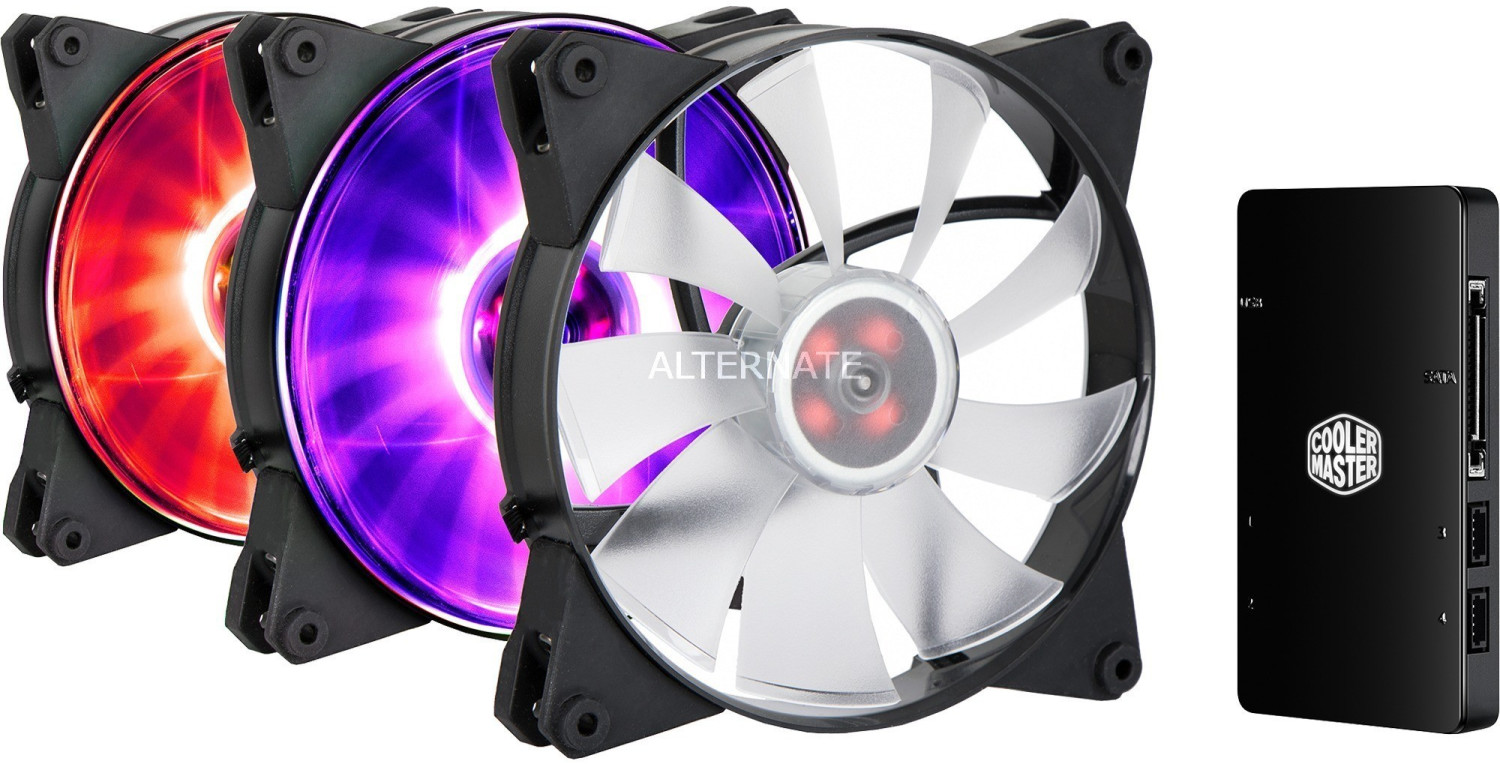 CoolerMaster MasterFan Pro 140 Air Flow RGB 3-pack + Controller