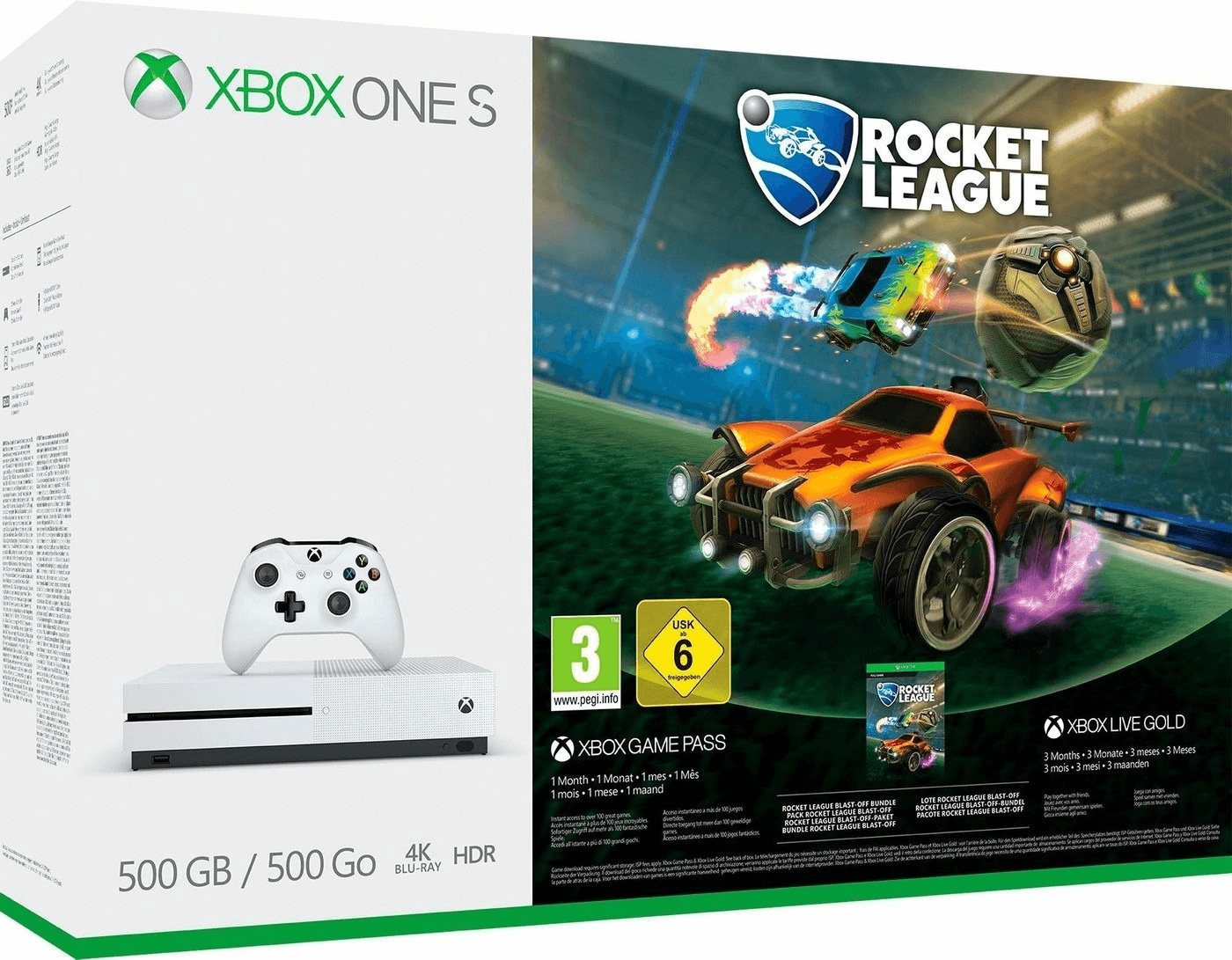 Microsoft Xbox One S 500GB + Rocket League