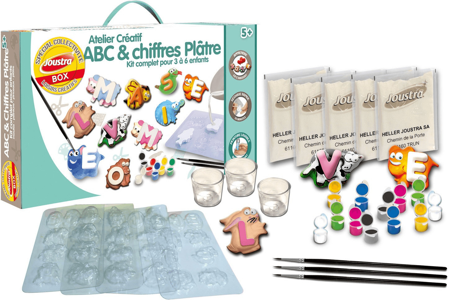 Joustra ABC & chiffres plâtre
