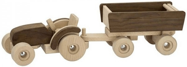 Goki Tracteur avec remorque natur