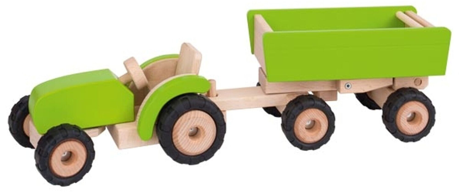 Goki Tracteur avec remorque vert