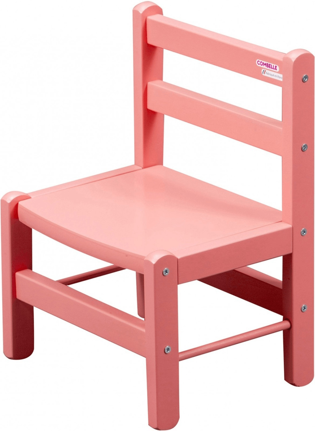 Combelle Chaise basse laquée rose