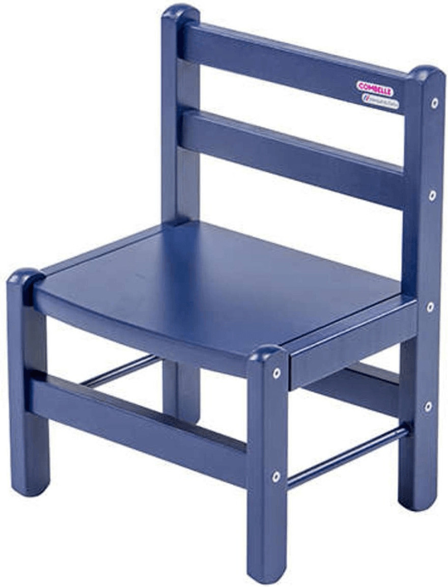 Combelle Chaise basse laquée bleu