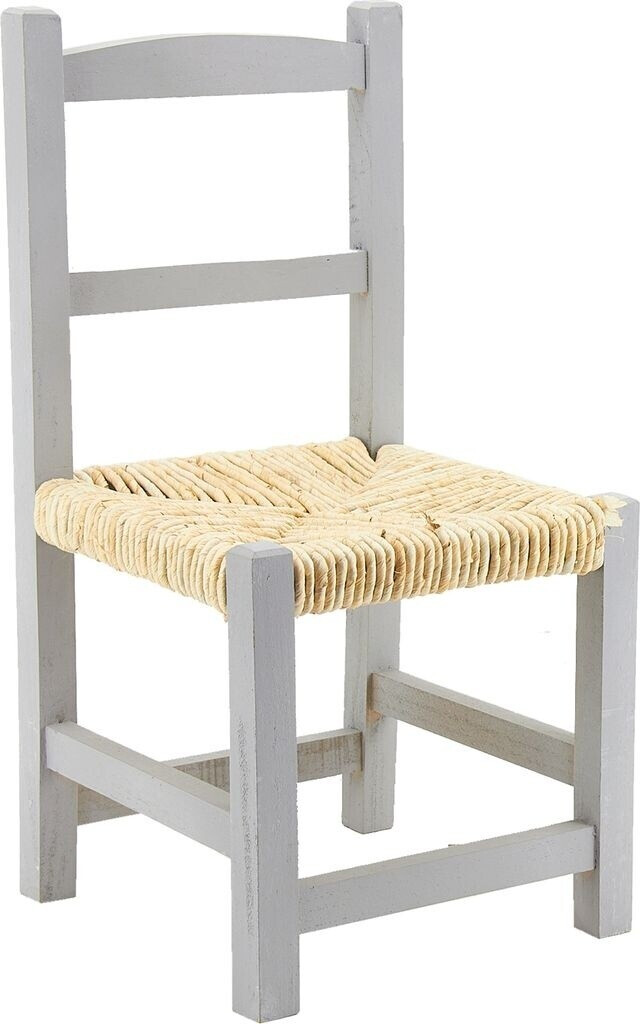 Aubry Gaspard Chaise enfant en bois, siège en paille de maïs