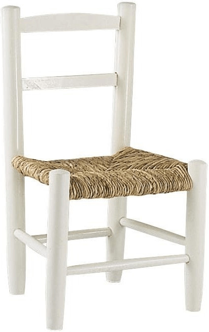 Aubry Gaspard Chaise enfant en hêtre laqué blanc