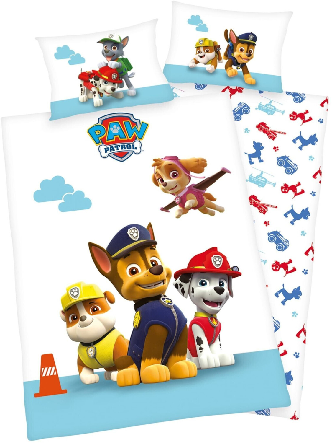 Herding Bedlinen 100x135cm Renforcé - Paw Patrol white