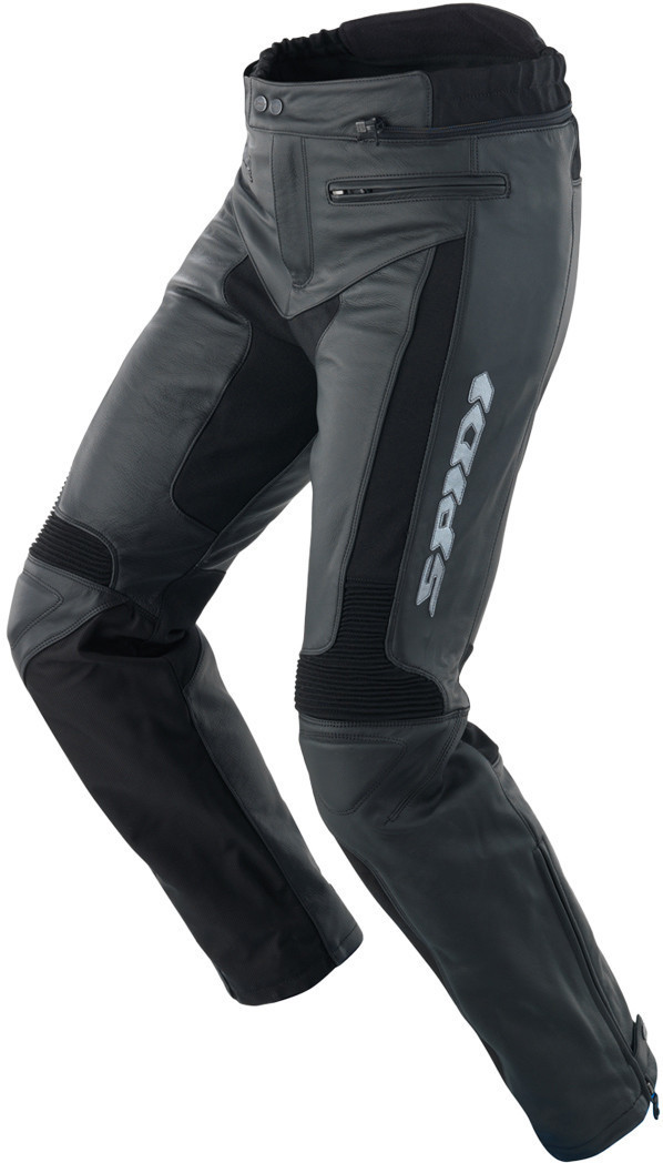 Spidi Pantalon cuir Teker noir/blanc