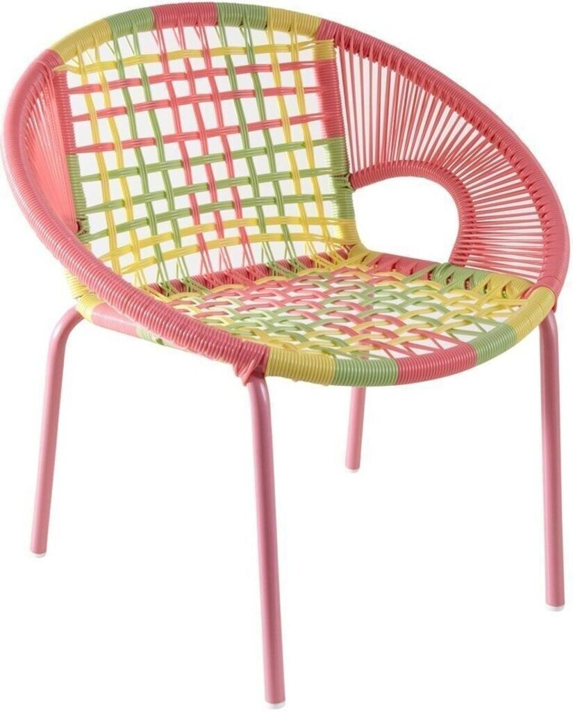 Aubry Gaspard Fauteuil enfant multicolore en polyrésine et métal laqué