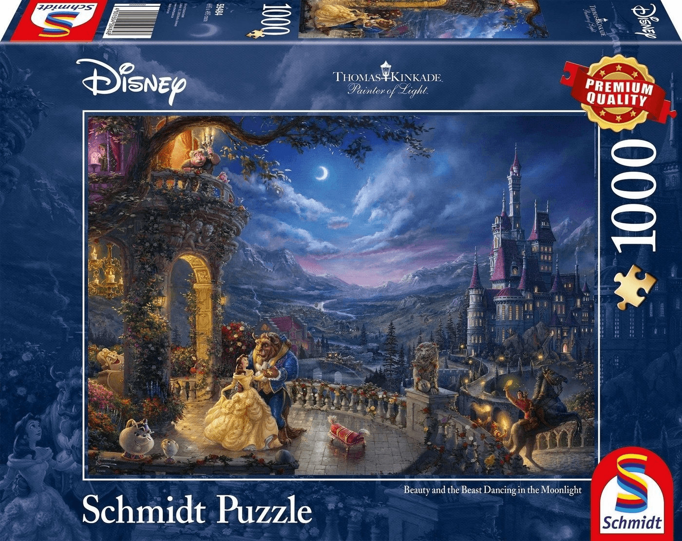 Schmidt Thomas Kinkade La Belle et la Bête Danse au clair de lune