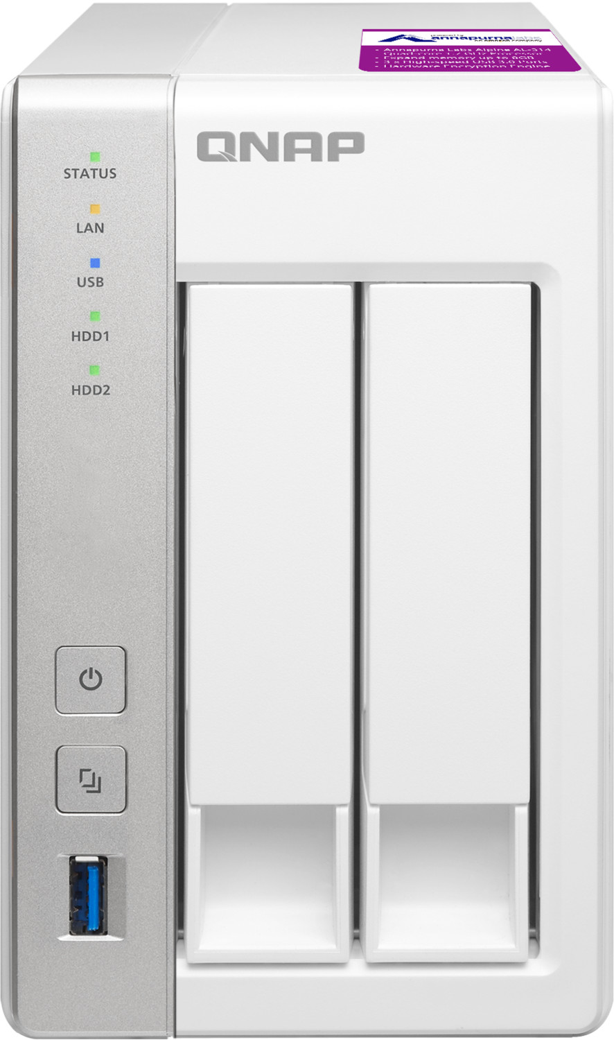 QNAP TS-231P2-1G 2x2To