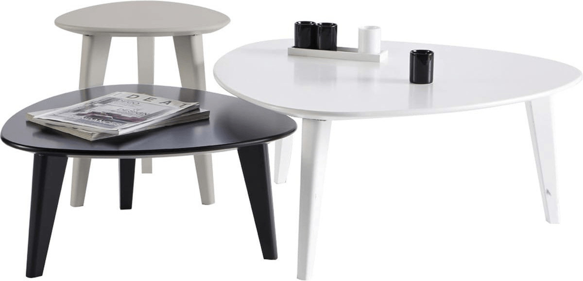 Habitat et Jardin Lot de 3 Tables basses GALET