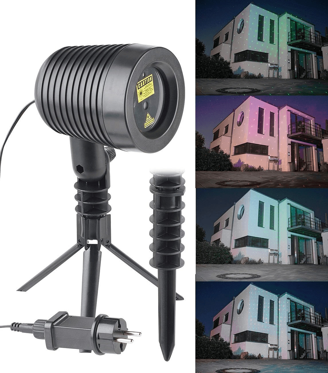 Lunartec Wasserwellen-Projektor: LED-RGB-Projektor für Wellen-Licht-Effekte,  Timer, Fernbedienung, IP65 (LED-Projektor für Lichteffekt)