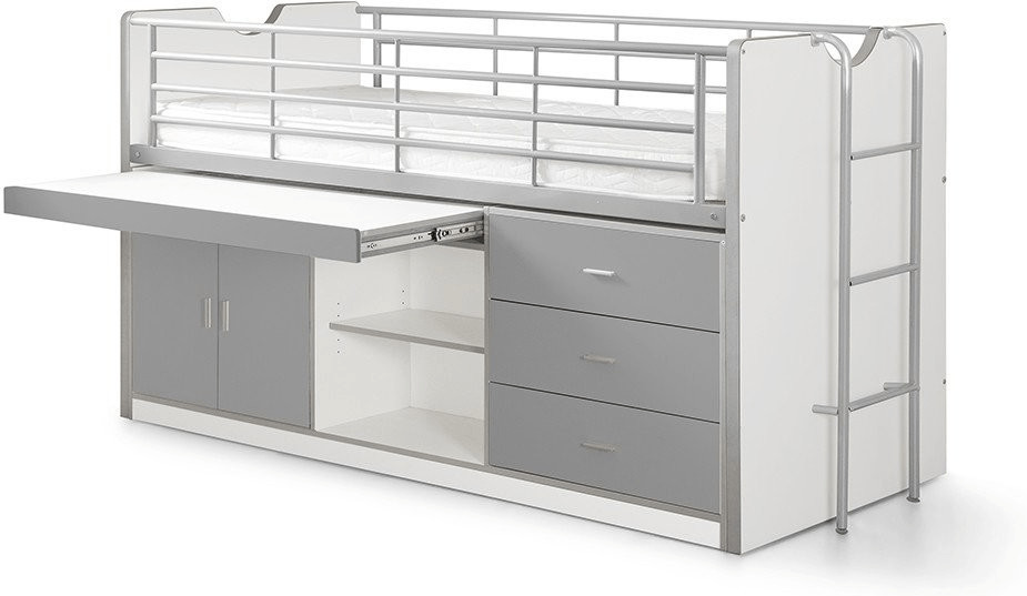 Vipack Lit combiné Bonny 95 gris