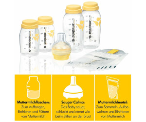 Medela Flaschenset inkl Calma 10-teiliges Store & Feed-Set für Milchpumpen NEU 