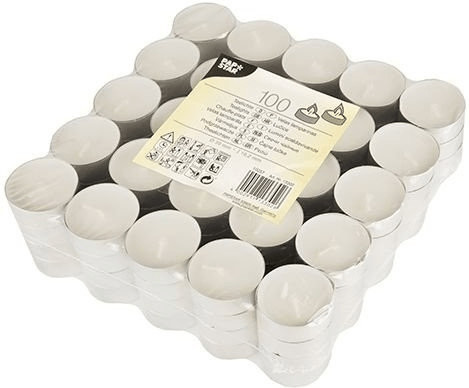 Papstar Bougies chauffe-plat 100 pièces