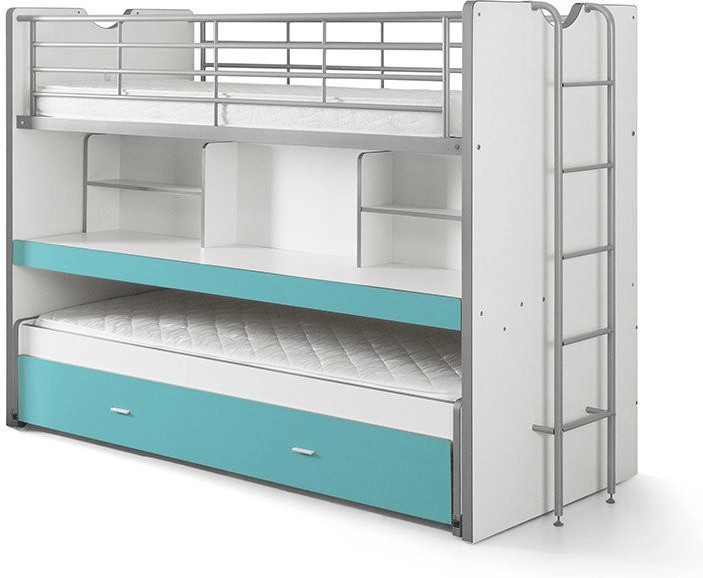 Vipack Lit superposé Bonny 80 turquoise