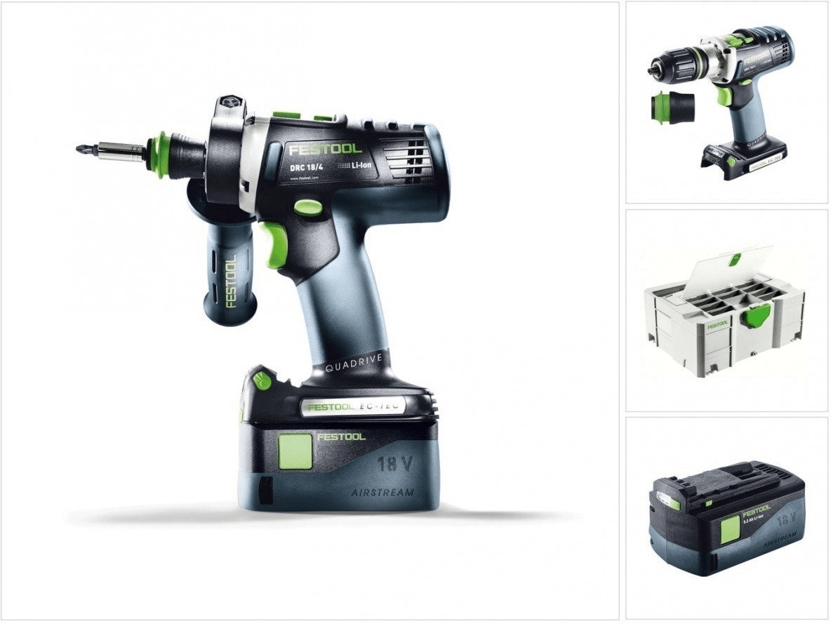 Festool DRC 18/4 Li-Basic (1 x 5,2 Ah) avec Systainer