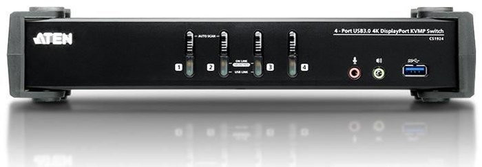 Photos - KVM Switch ATEN 4-Port USB 3.0 4K DisplayPort KVMP Switch  (CS1924)