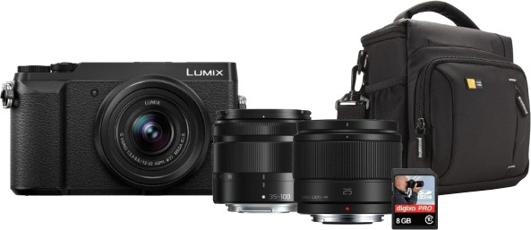 Panasonic Lumix DMC-GX80 Kit 12-32 mm + 35-100 mm + 25 mm argent
