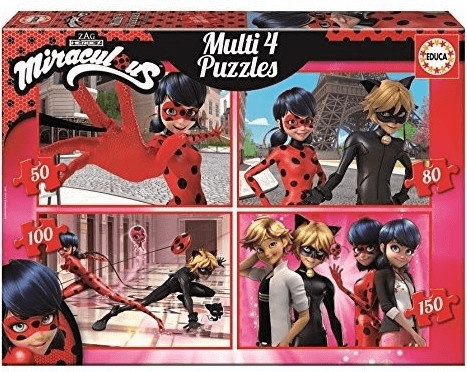 Educa Borrás Multi 4 - Miraculous Ladybug