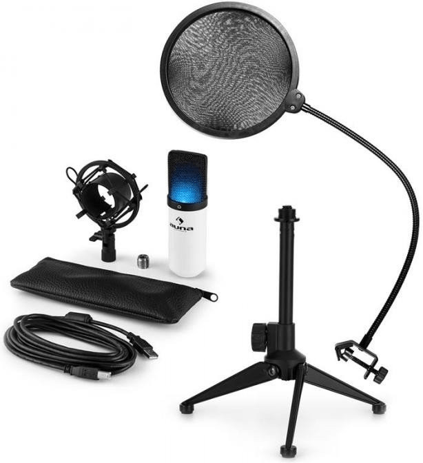Auna MIC-900WH-LED V2 Microphone-Set