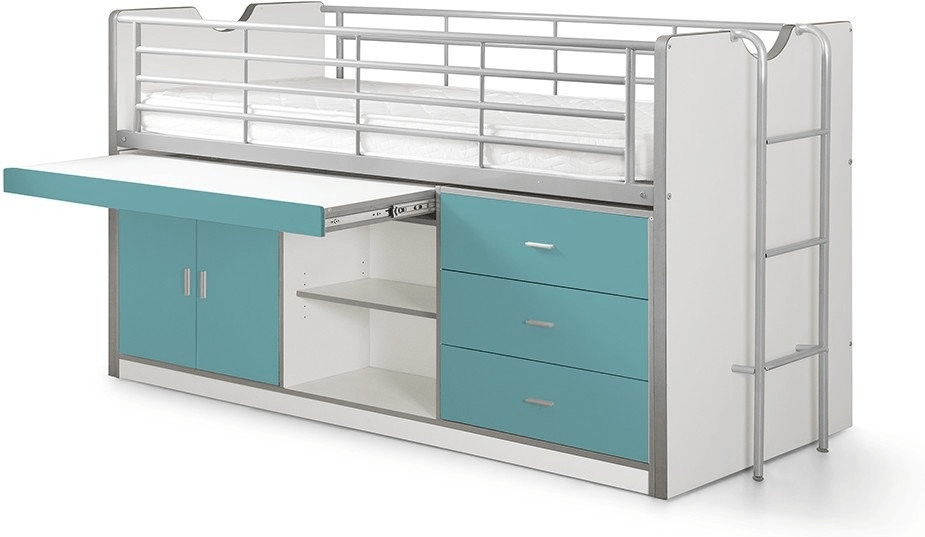 Vipack Lit combiné Bonny 95 turquoise
