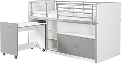 Vipack Lit combiné Bonny 91 gris