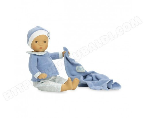Petitcollin Bibichou Rafaël 35 cm dans son petit lit