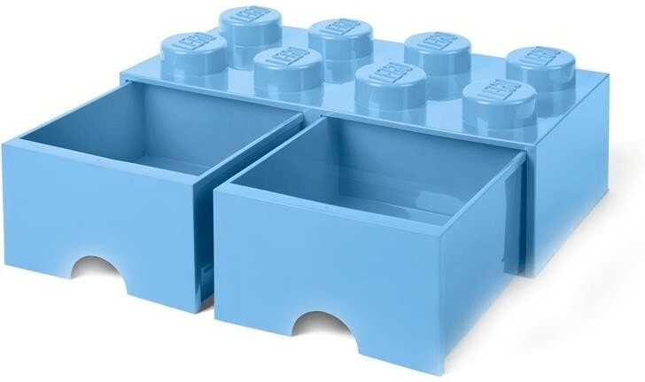 LEGO Boîte de rangement Brick 8 - 12L - 50x25x18 cm - Bleu azur