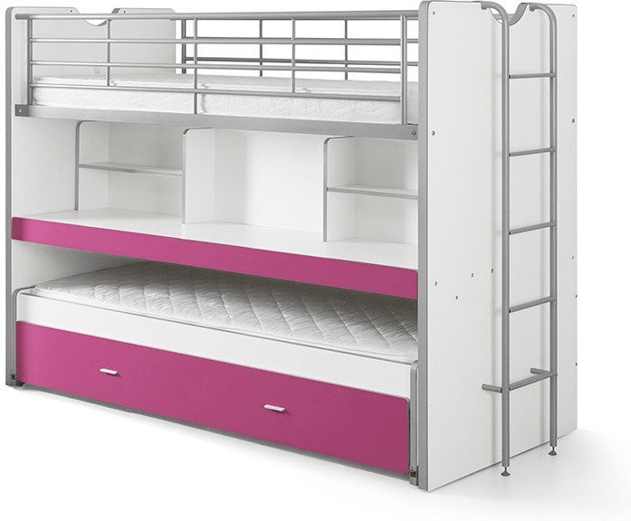 Vipack Lit superposé Bonny 80 fuchsia